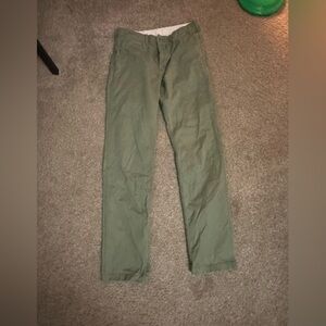 Army Green Uni-Qlo Dress Pants